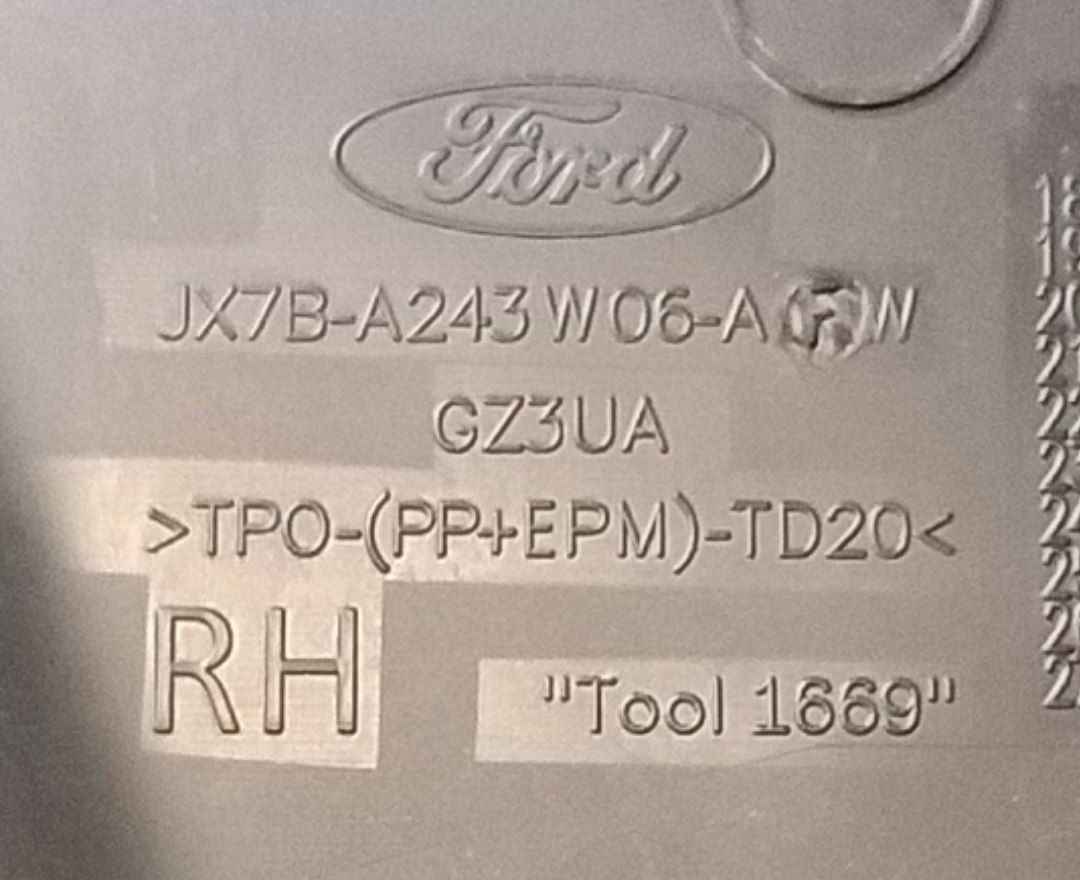 Front Right Pillar Cover Ford Focus Ecoboost (2022) Code: jx7ba243w06afw - F&P CRASH SRLS - Used Parts