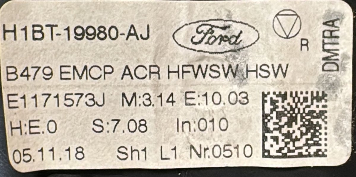 Central console cover + climate controls Ford Fiesta VII code H1BBA045A17 (2017 - 2023) - F&P CRASH SRL - Used Parts