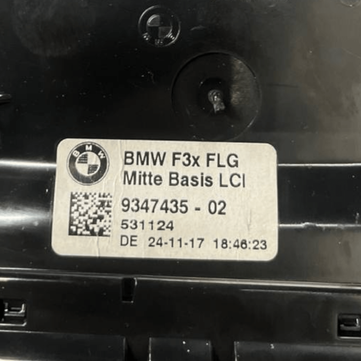 Central Dashboard Covering + Air Vents Bmw Series 1 F20 (2011 to 2019) code: 9347435 - 02 - F&P CRASH SRLS - Used Parts