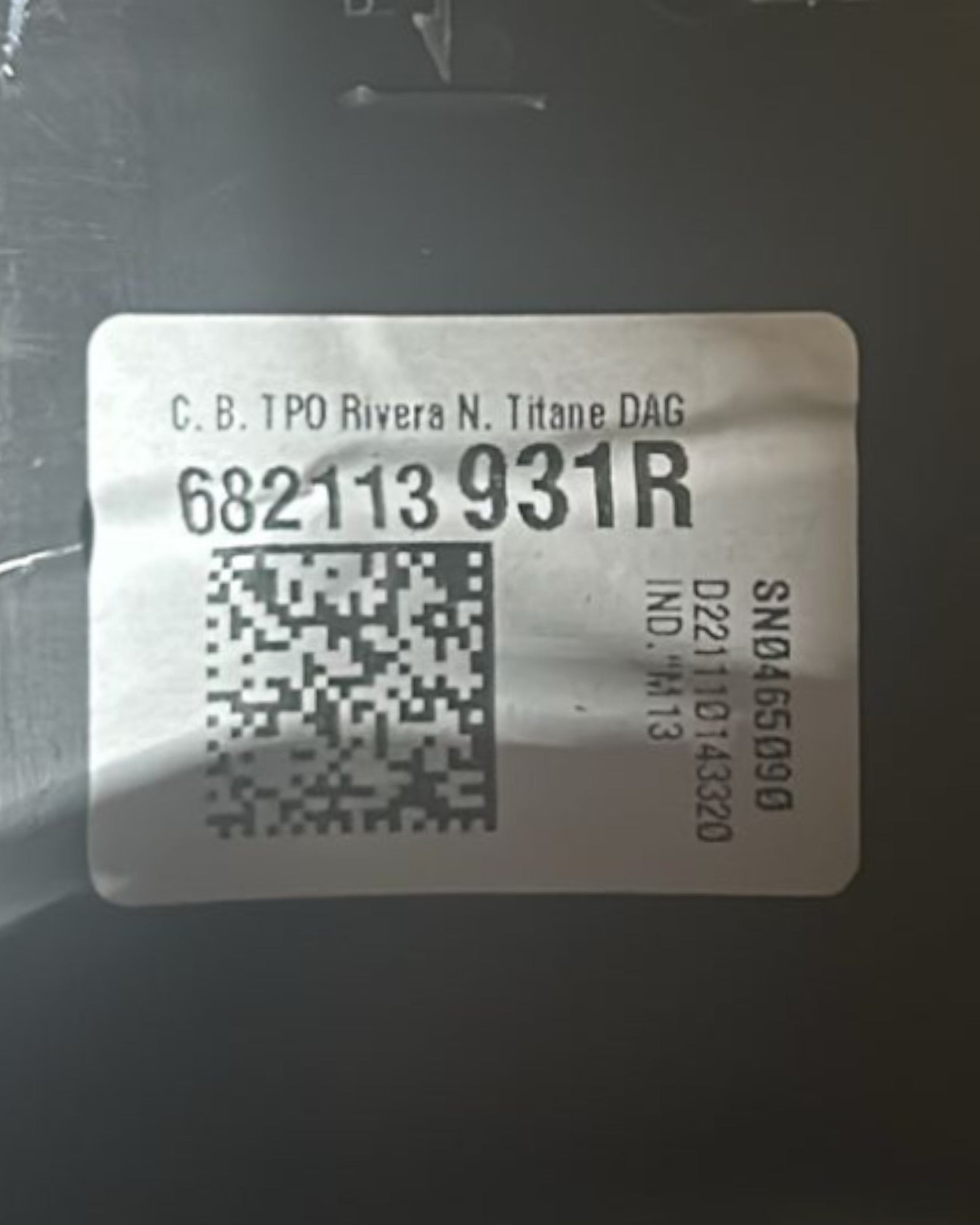 Dashboard Cover Renault Captur II (2019 > ) code.682113931R - F&P CRASH SRLS - Used Parts