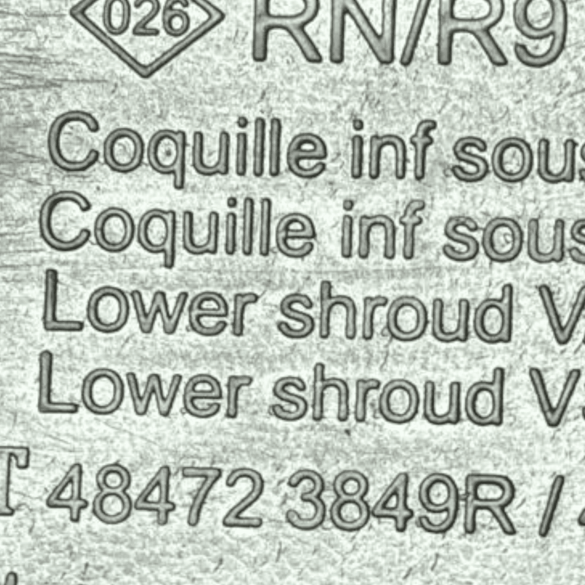 Lower steering column cover Renault Trafic III code: 484723849R (2014 - > ) - F&P CRASH SRL - Used Parts