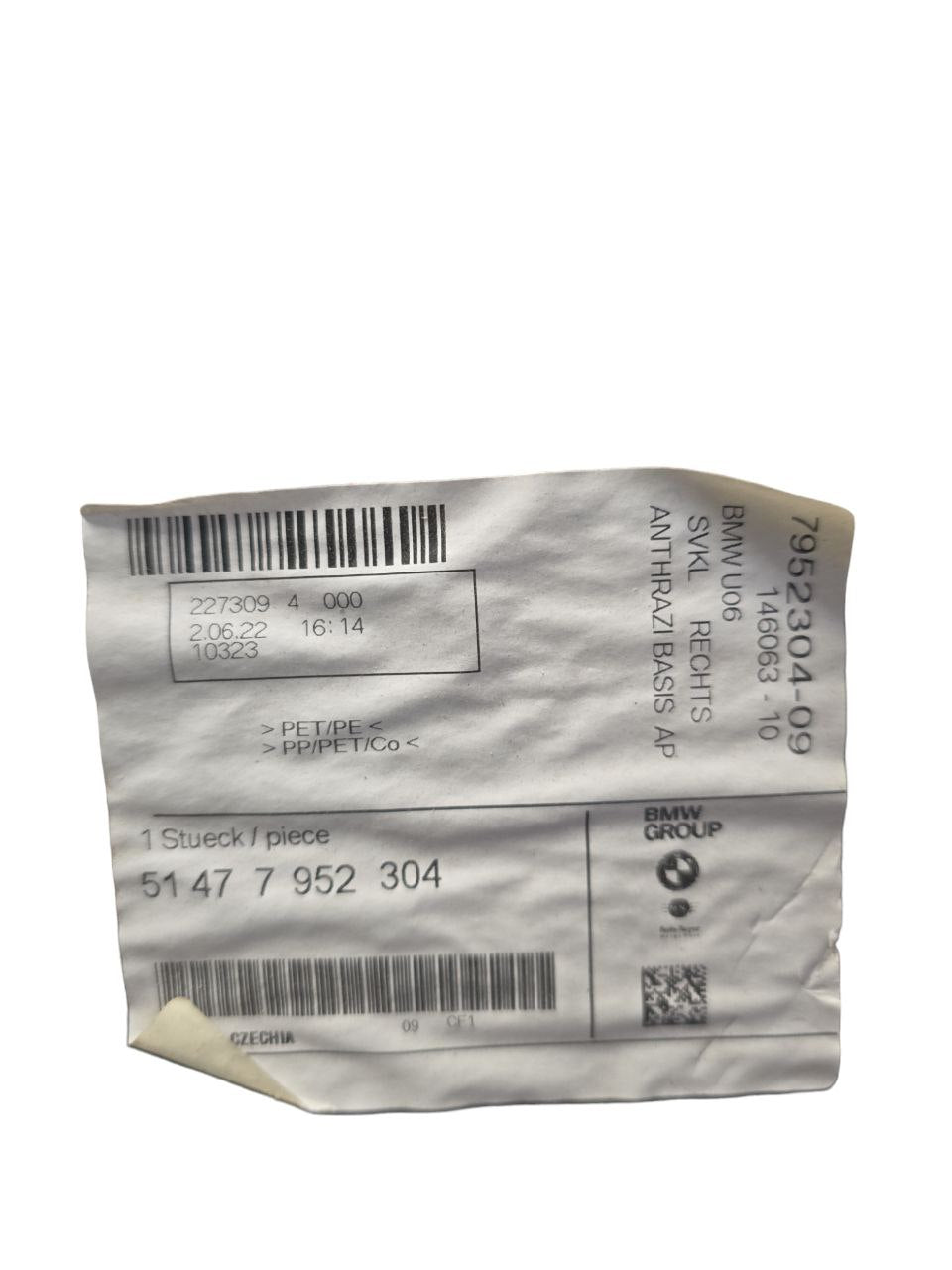 Rivestimento Interno Vano Portabagagli Destro Bmw Serie 2 U06 Cod : 51477952304 (2021>) - F&P CRASH SRLS - Ricambi Usati