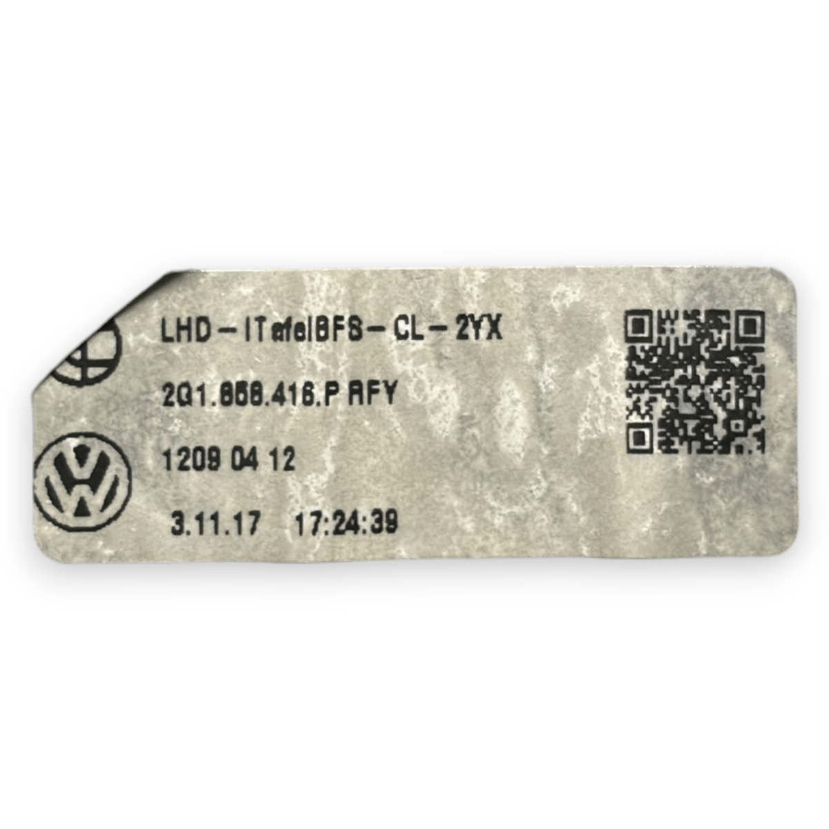 Rivestimento / modanatura cruscotto volkswagen polo aw1 cod:2q1858416p (2017 - ) + bocchetta aria - F&P CRASH SRL - Ricambi Usati