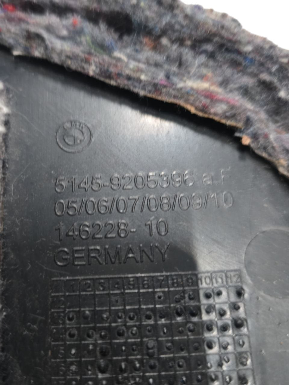 COVERING / INTERNAL MOULDING BMW SERIES 1 F20 (2011 - 2019) Code: 5145 - 9205396 - F&P CRASH SRLS - Used Parts