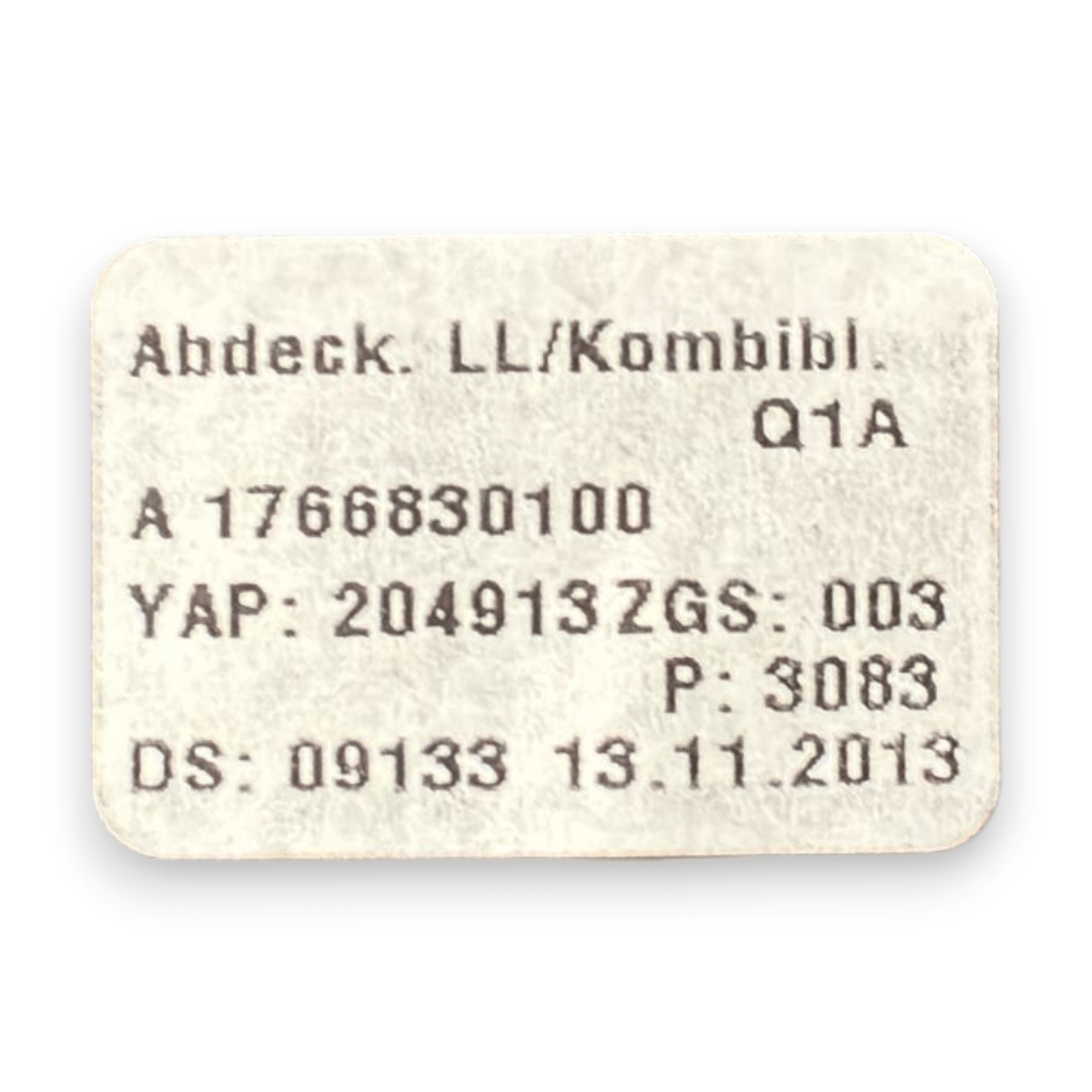 Cover / trim instrument panel mercedes - benz class a w176 code:a1766830100 (0212 - 2018) - F&P CRASH SRL - Used Parts