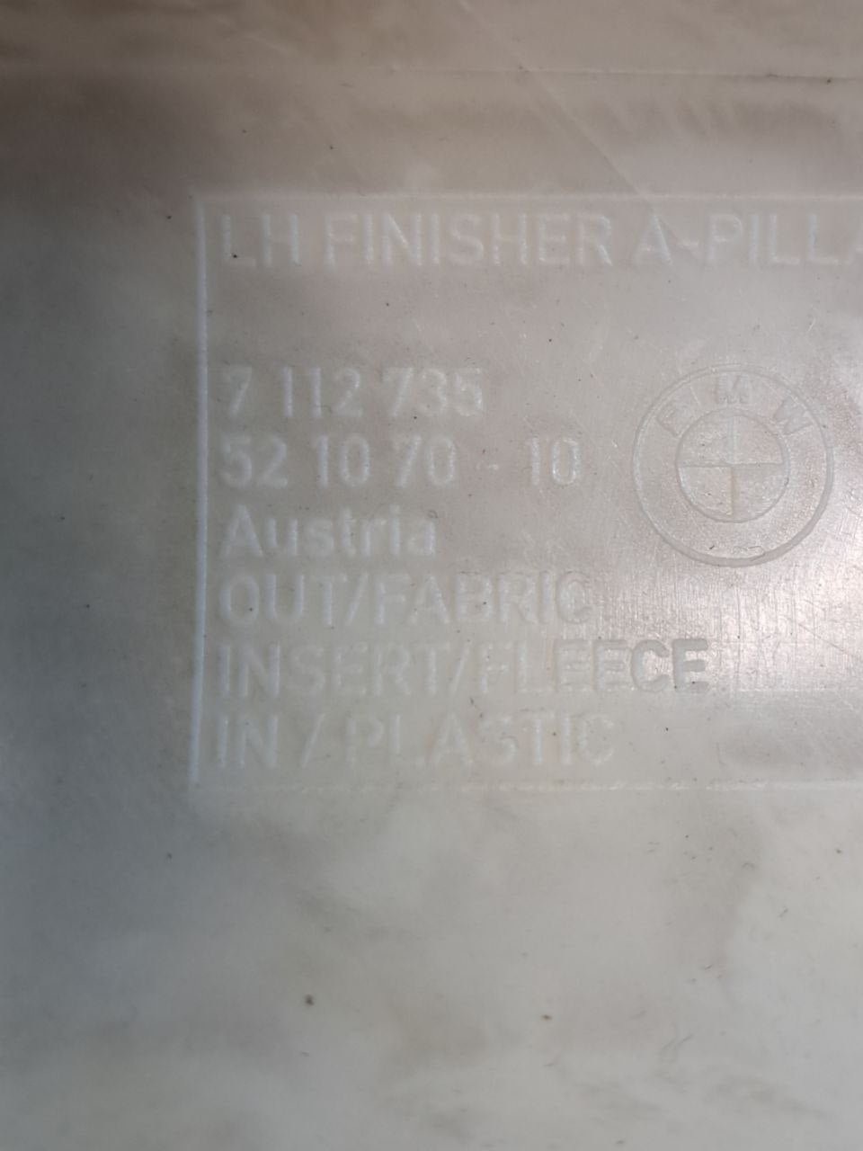 Left front pillar cover (sx) Bmw Series 7 F01 - F02 (2008 - 2015) COD:7112735 - F&P CRASH SRLS - Used Parts