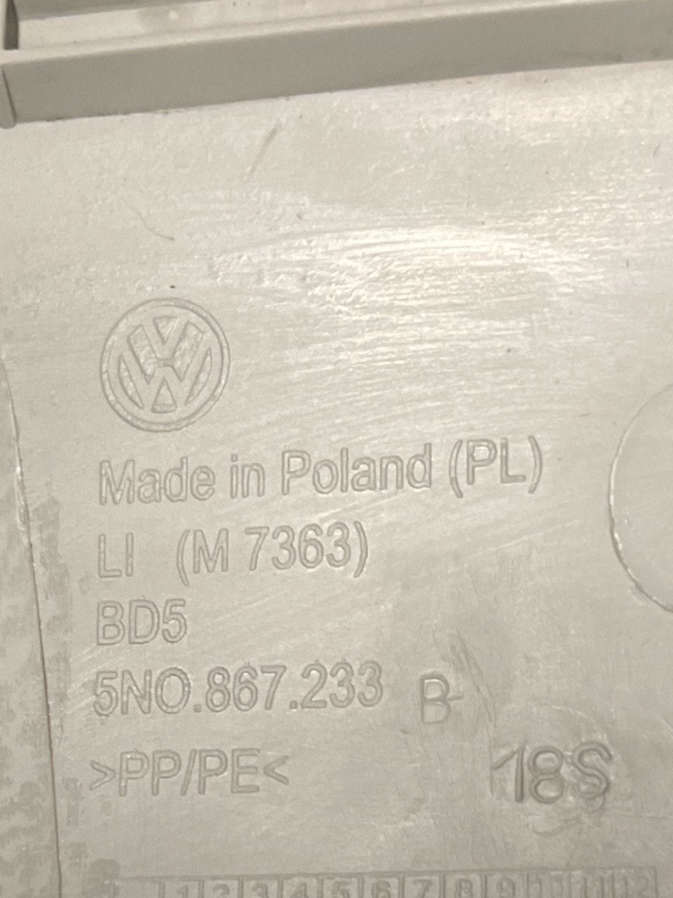 left front pillar cover volkswagen tiguan code:5n0867233 (2007 - 2016) - F&P CRASH SRLS - Used Parts