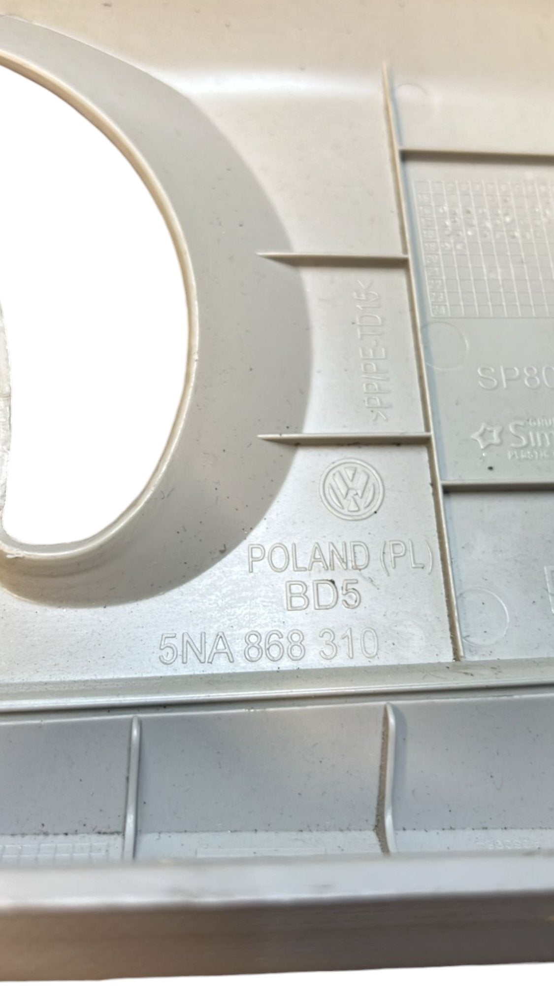 Upper right B pillar cover Volkswagen Tiguan AD1 cod.5NA868310 (2016 - 2024) - F&P CRASH SRLS - Used Parts