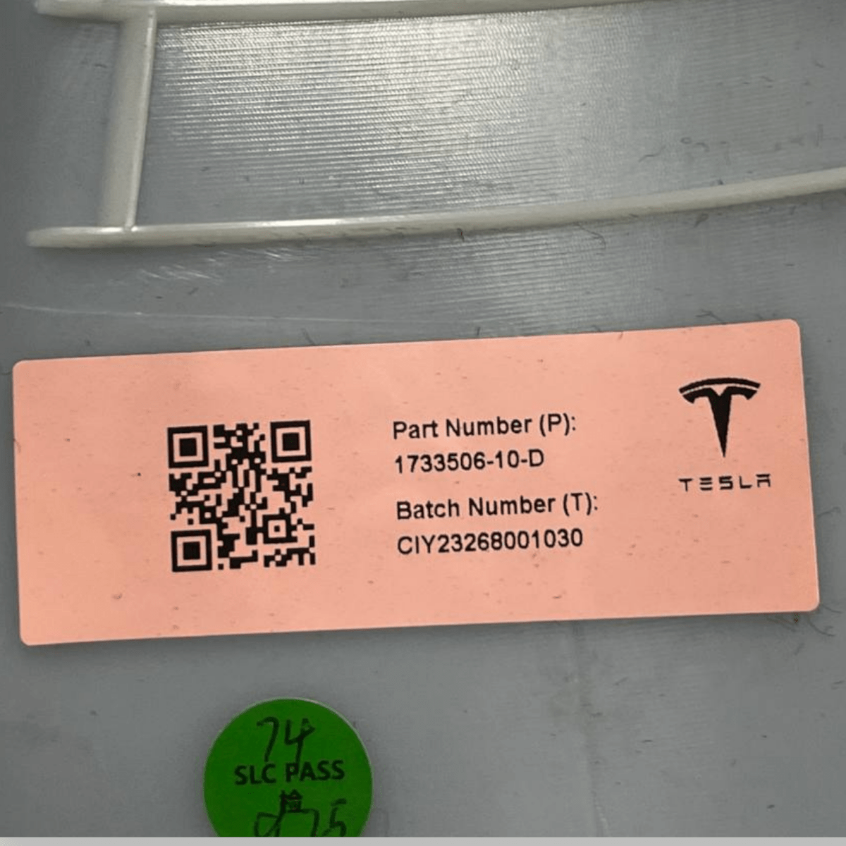 Rivestimento Montante inferiore desto (dx) Tesla Model 3 (2021 - ) cod: 1733506 - 10 - D - F&P CRASH SRLS - Ricambi Usati