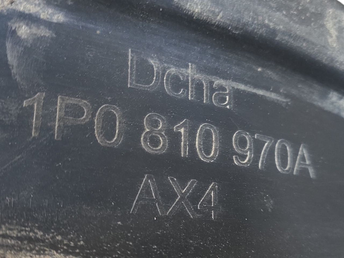 Wheel Arch Liner / Rear Splash Guard Right Seat Leon ( 2005 - 2012 ) Code: 1P0810970A - F&P CRASH SRLS - Used Parts