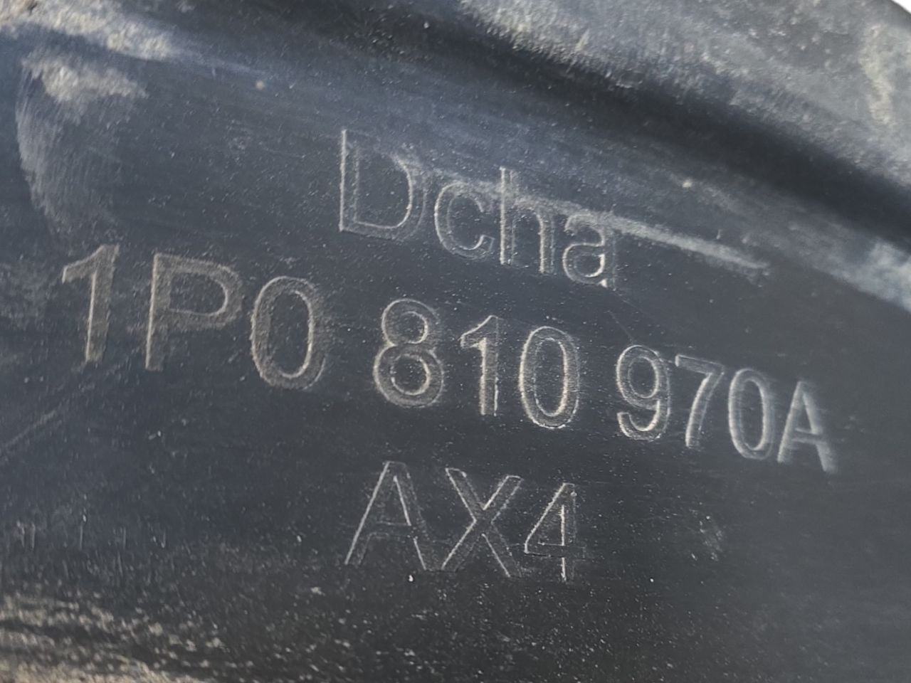 Wheel Arch Liner / Rear Splash Guard Right Seat Leon ( 2005 - 2012 ) Code: 1P0810970A - F&P CRASH SRLS - Used Parts