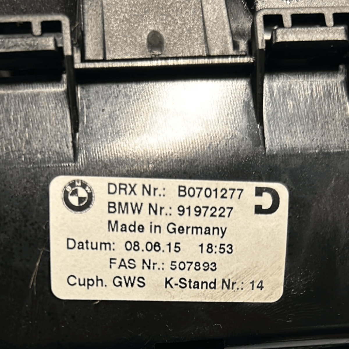 Central Tunnel Cover Bmw 6 Series Gran Coupé code:9197227 (2012 > 2018) - F&P CRASH SRLS - Used Parts