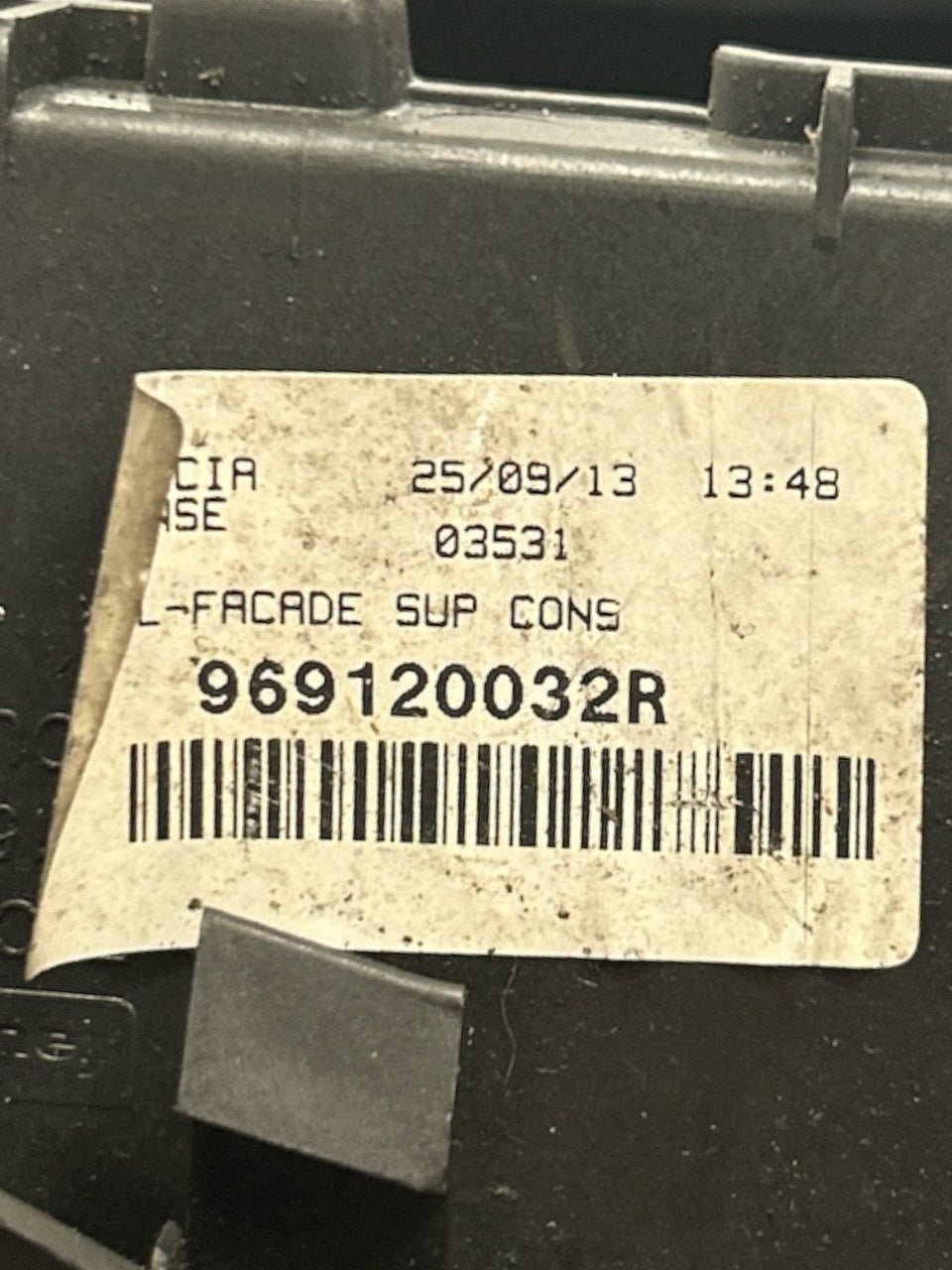 Central Tunnel Cover Renault Megane III (2008 - 2016) code . 969120032R - F&P CRASH SRLS - Used Parts