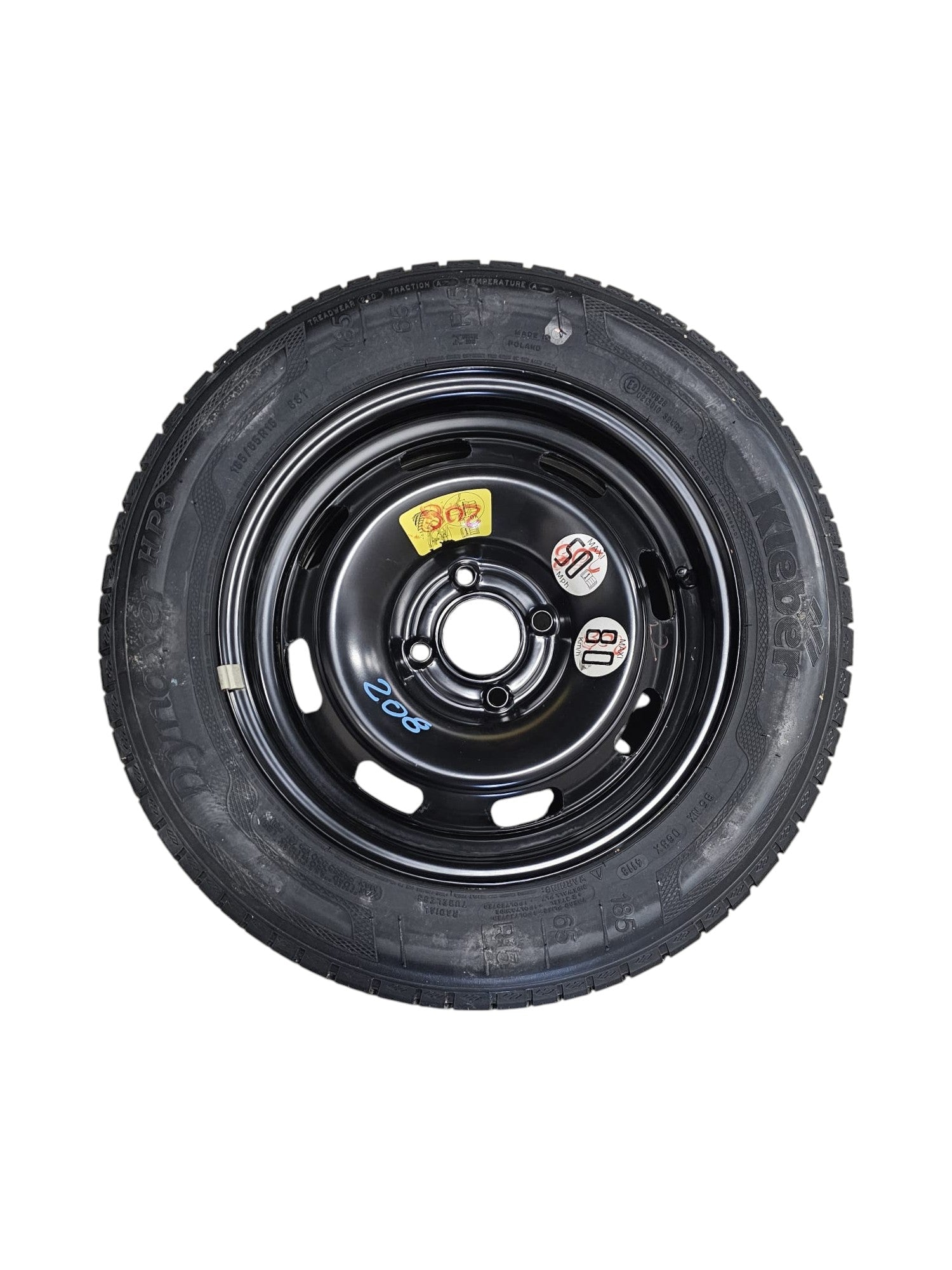 Ruota / Ruotino Di Scorta Peugeot 208 I +Kit Riparazione (2012 - 2019) 185/65 R15 - F&P CRASH SRLS - Ricambi Usati