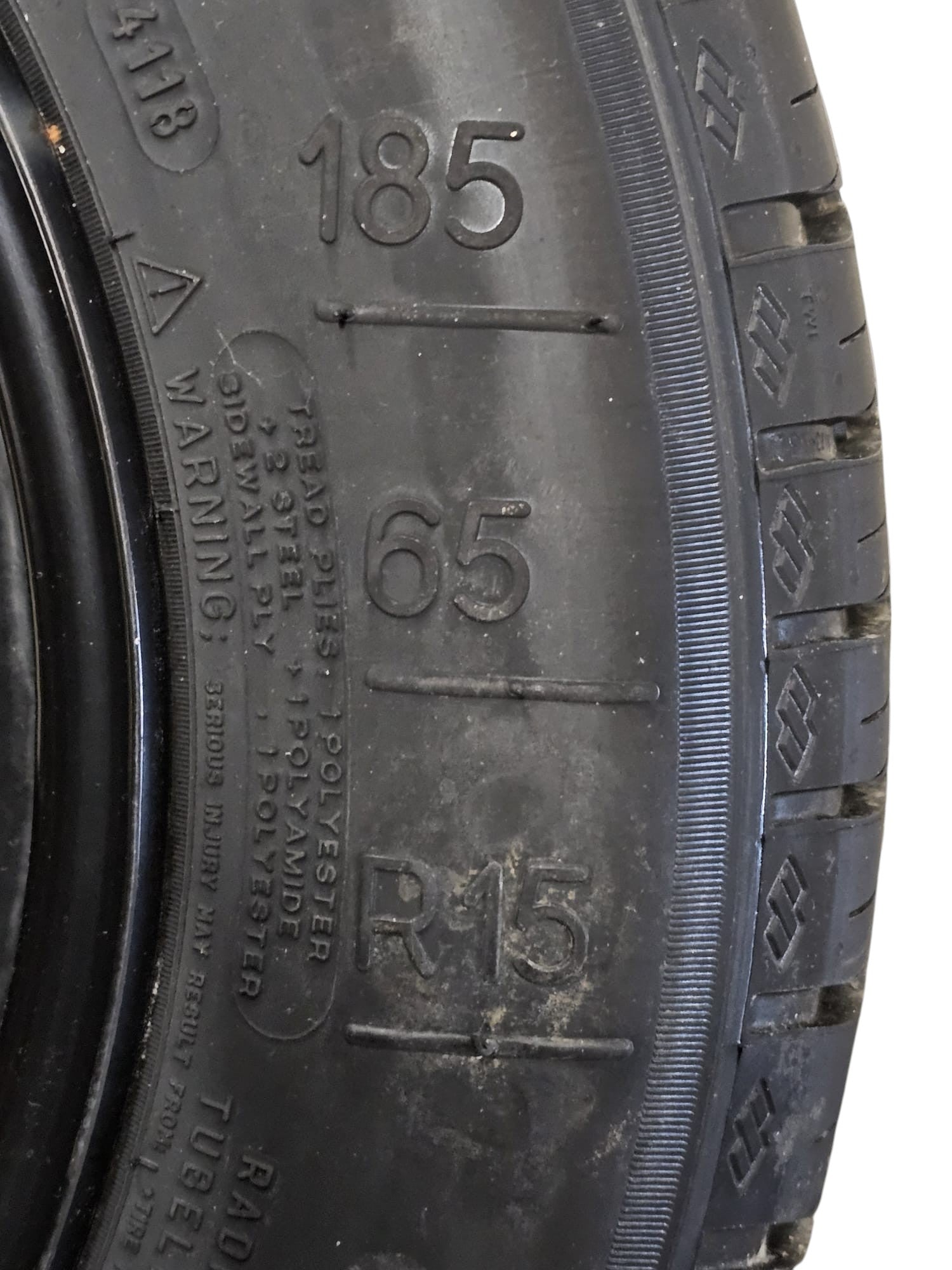 Ruota / Ruotino Di Scorta Peugeot 208 I +Kit Riparazione (2012 - 2019) 185/65 R15 - F&P CRASH SRLS - Ricambi Usati