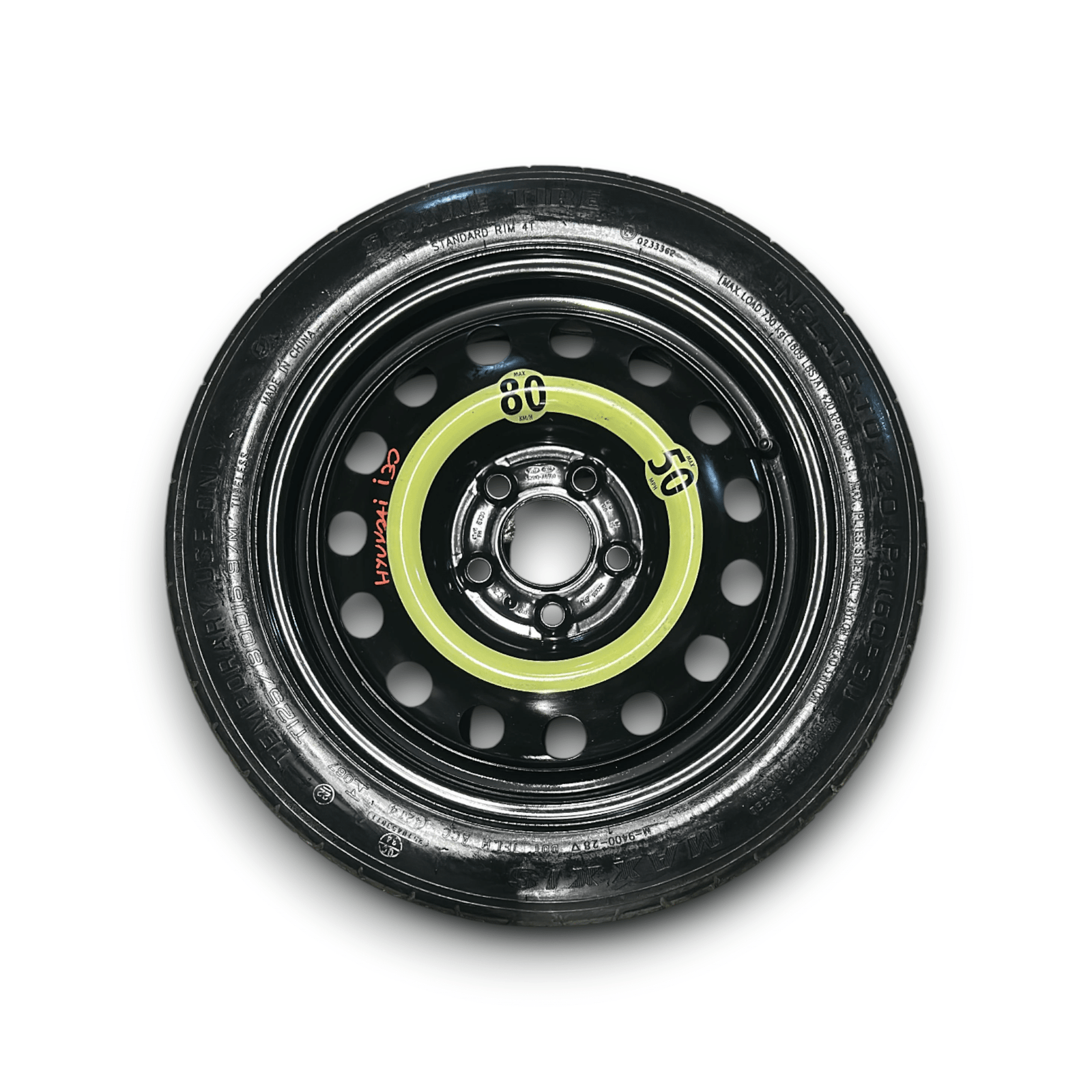 Ruotino Di Scorta Hyundai I30 cod.52910 - A6900 (5 Fori / T125 / 80D16) (2016 > ) - F&P CRASH SRLS - Ricambi Usati