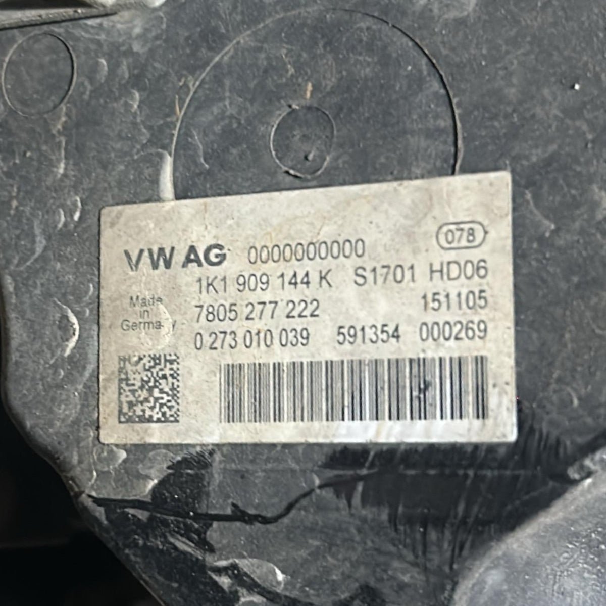 Steering Box Volkswagen Golf V cod.1K1909144K 2.0 Diesel (2003 > 2008) cod.7805277222 Steering Box - F&P CRASH SRLS - Used Parts
