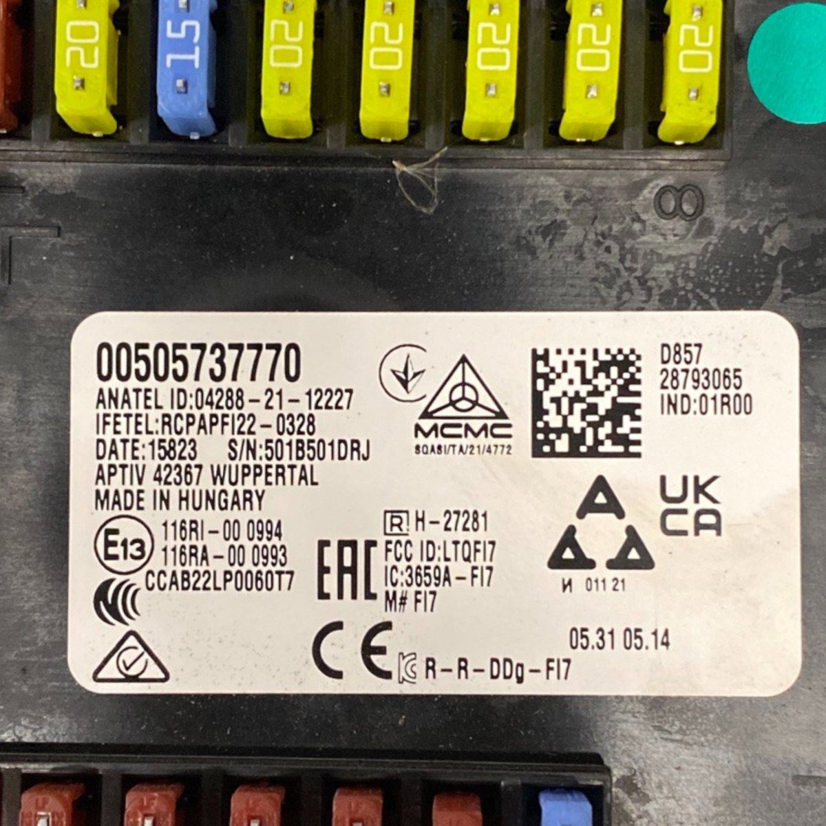 Scatola fusibili alfa romeo tonale 1.6 diesel Cod: 00505737770 (2022 - ) - F&P CRASH SRLS - Ricambi Usati