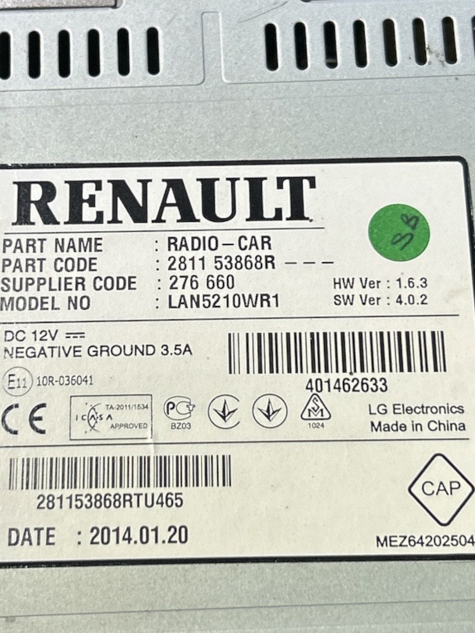 Schermo / Display / Autoradio Renault Clio IV SW (2012 > 2019) cod.281153868R - F&P CRASH SRLS - Ricambi Usati