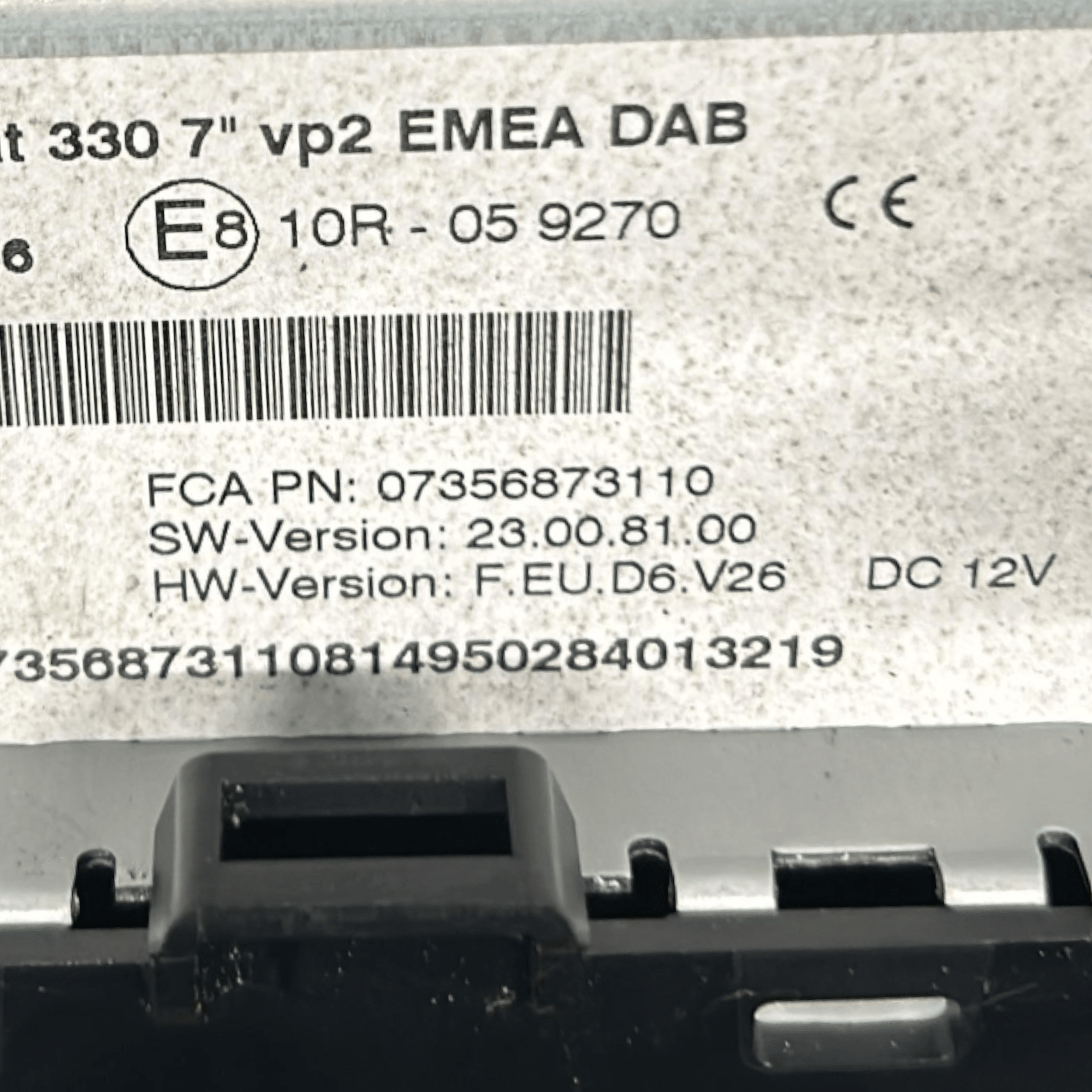 Schermo / Display Fiat 500L cod.07356873110 (2012 > 2022) - F&P CRASH SRLS - Ricambi Usati