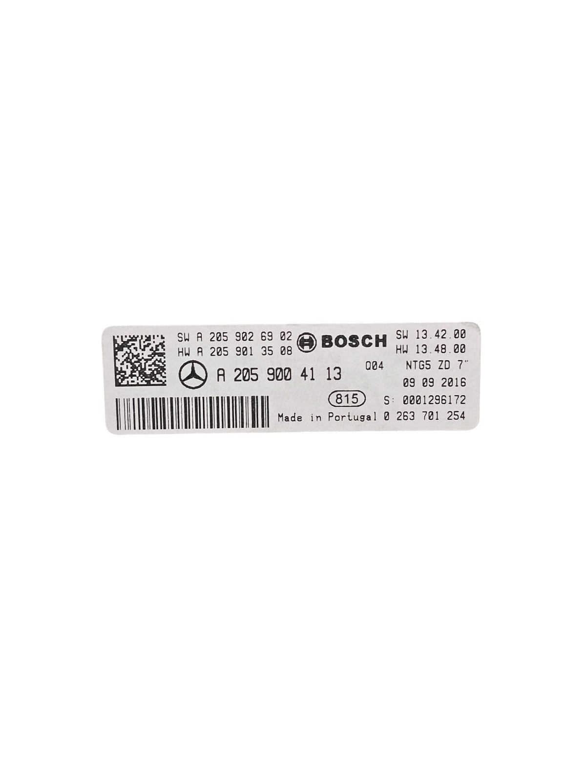 Screen / Display Mercedes Class C W205 Code:A2059004113 (2014 - 2021) - F&P CRASH SRLS - Used Parts