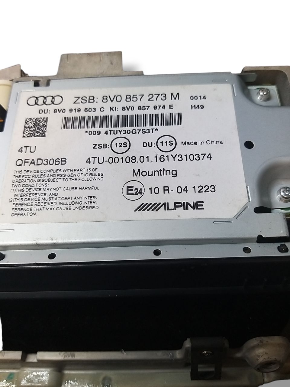 Schermo / Display Multifunzione Audi A3 ( 2016 ) Cod : 8v0857273M - F&P CRASH SRLS - Ricambi Usati