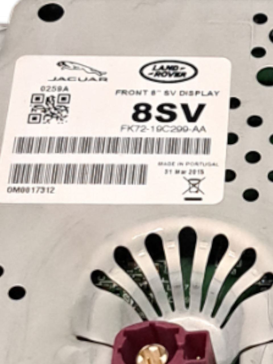 Schermo / Display Multifunzione Jaguar XF COD:FK72 - 19C299 - AA (2015>) - F&P CRASH SRLS - Ricambi Usati