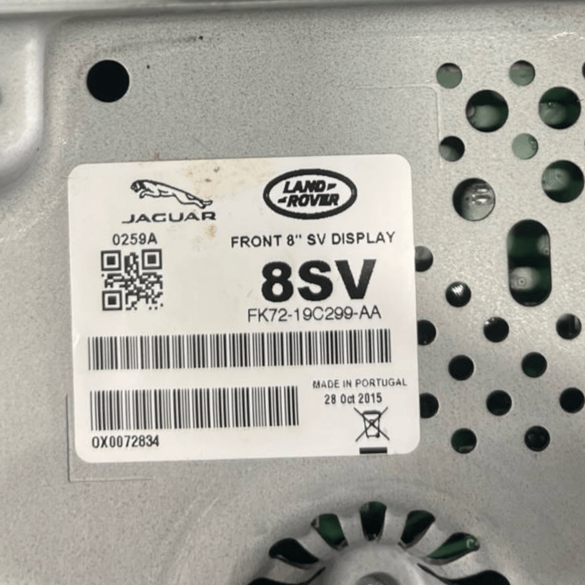 Screen / Multifunction Display Land Rover Evoque L538 (2011 to 2018) cod: FK72 - 19C299 - AA - F&P CRASH SRLS - Used Parts