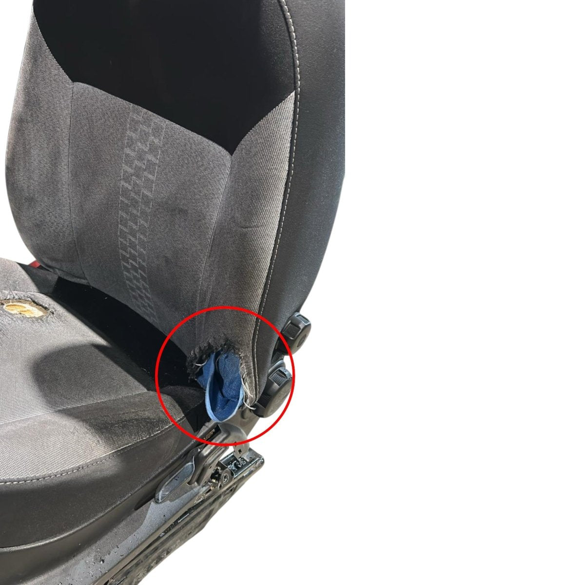 Sedile anteriore conducente Fiat Fiorino (2016 > ) guidatore in stoffa nero e grigio - F&P CRASH SRL - Ricambi Usati