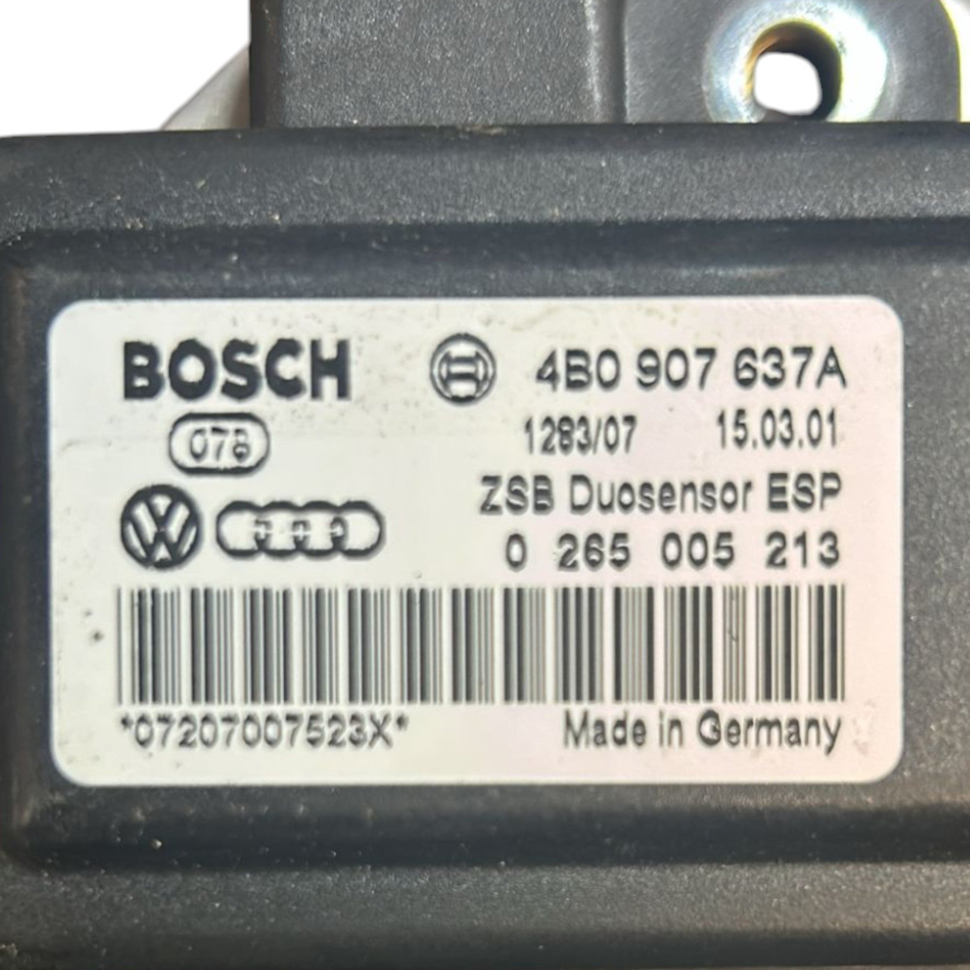 Sensore ESP Audi A6 (C5 / 4B) cod.4B0907637A 2.5 Diesel (1997 > 2004) - F&P CRASH SRLS - Ricambi Usati