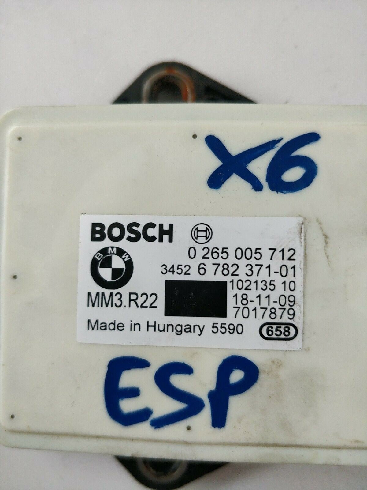 Sensore Imbardata Esp Bmw X5 / X6 E70 0265005712 6782371 Bosch - F&P CRASH SRLS - Ricambi Usati