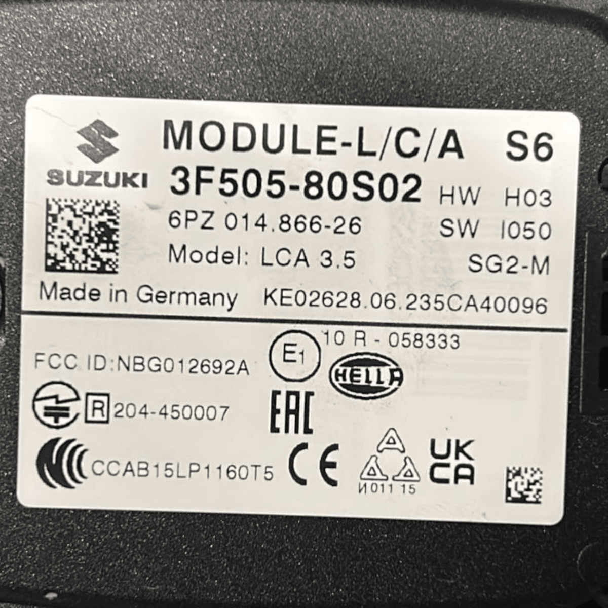 Sensore radar suzuki swift cod:3f505 - 80s02 (2017 > 2023) - F&P CRASH SRL - Ricambi Usati