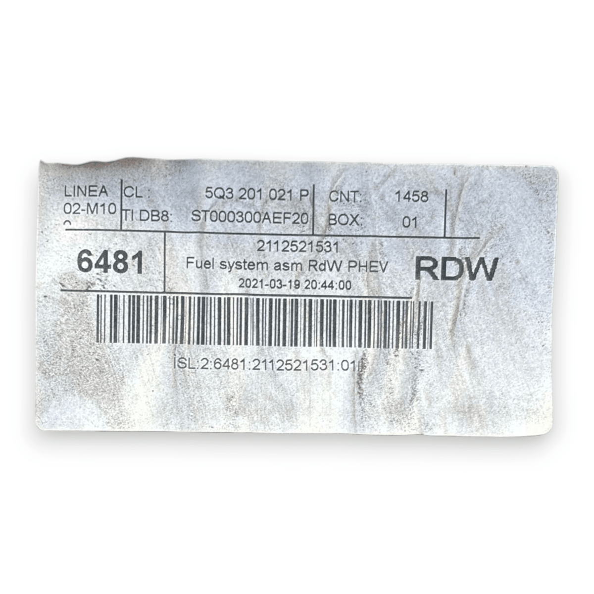 Serbatoio carburante seat leon IV 1.4 benzina / hybrid cod:5q3201021p (2020 - ) - F&P CRASH SRL - Ricambi Usati