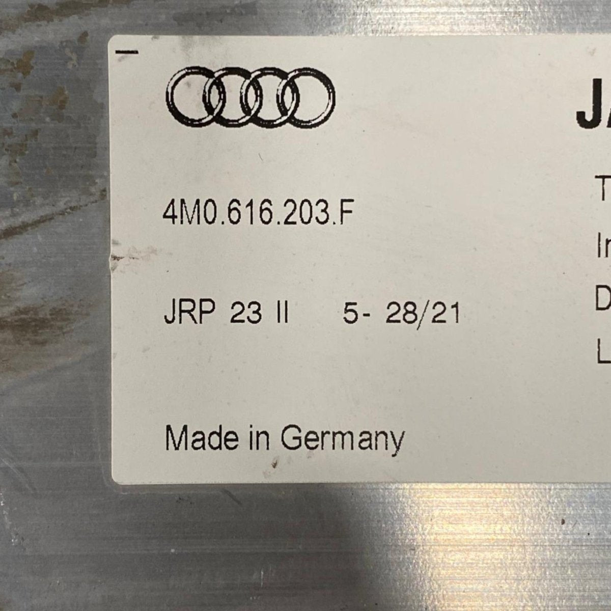 Serbatoio sospensioni audi q8 3.0 hybrid / diesel (2018 - 2023) Cod: 4m0616203f - F&P CRASH SRLS - Ricambi Usati