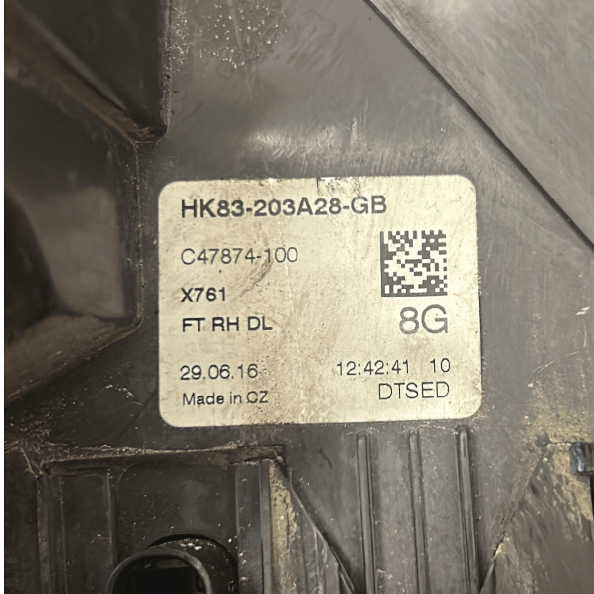 Right Front Door Lock Jaguar F - Pace (X761) code.HK83 - 203A28 - GB (2016 > ) - F&P CRASH SRLS - Used Parts