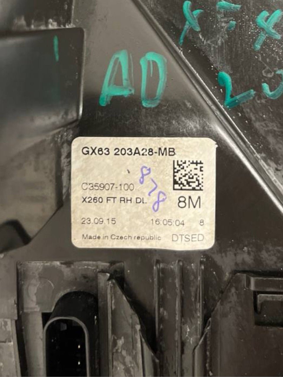 Serratura Porta / Portiera con Maniglia Esterna anteriore destra (dx) Jaguar XF X260 (2015>) cod: GX63 - 203A28 - MB - F&P CRASH SRLS - Ricambi Usati