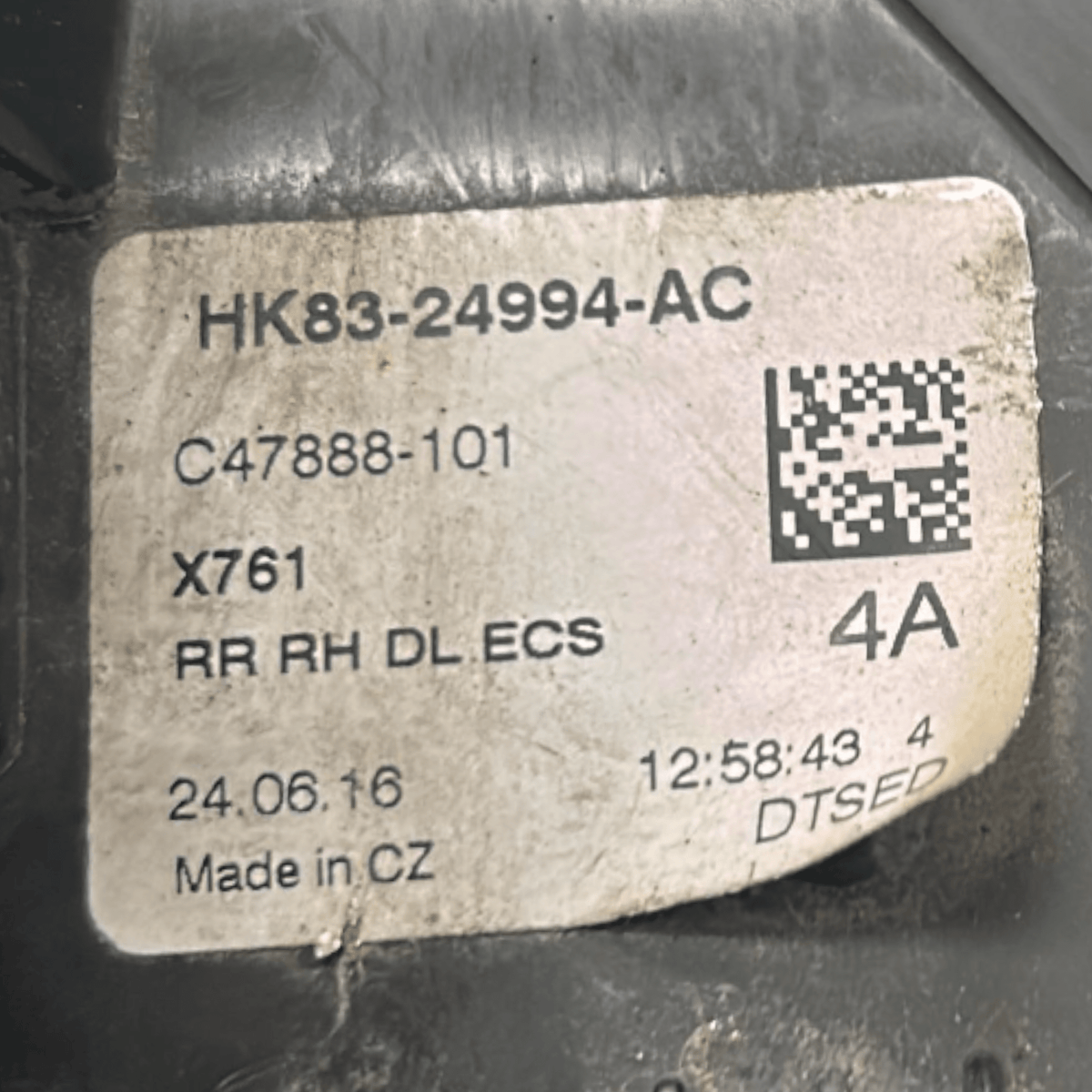 Right Rear Door Lock Jaguar F - Pace code.HK83 - 24994 - AC (2016 > ) + Handle Support - F&P CRASH SRLS - Used Parts