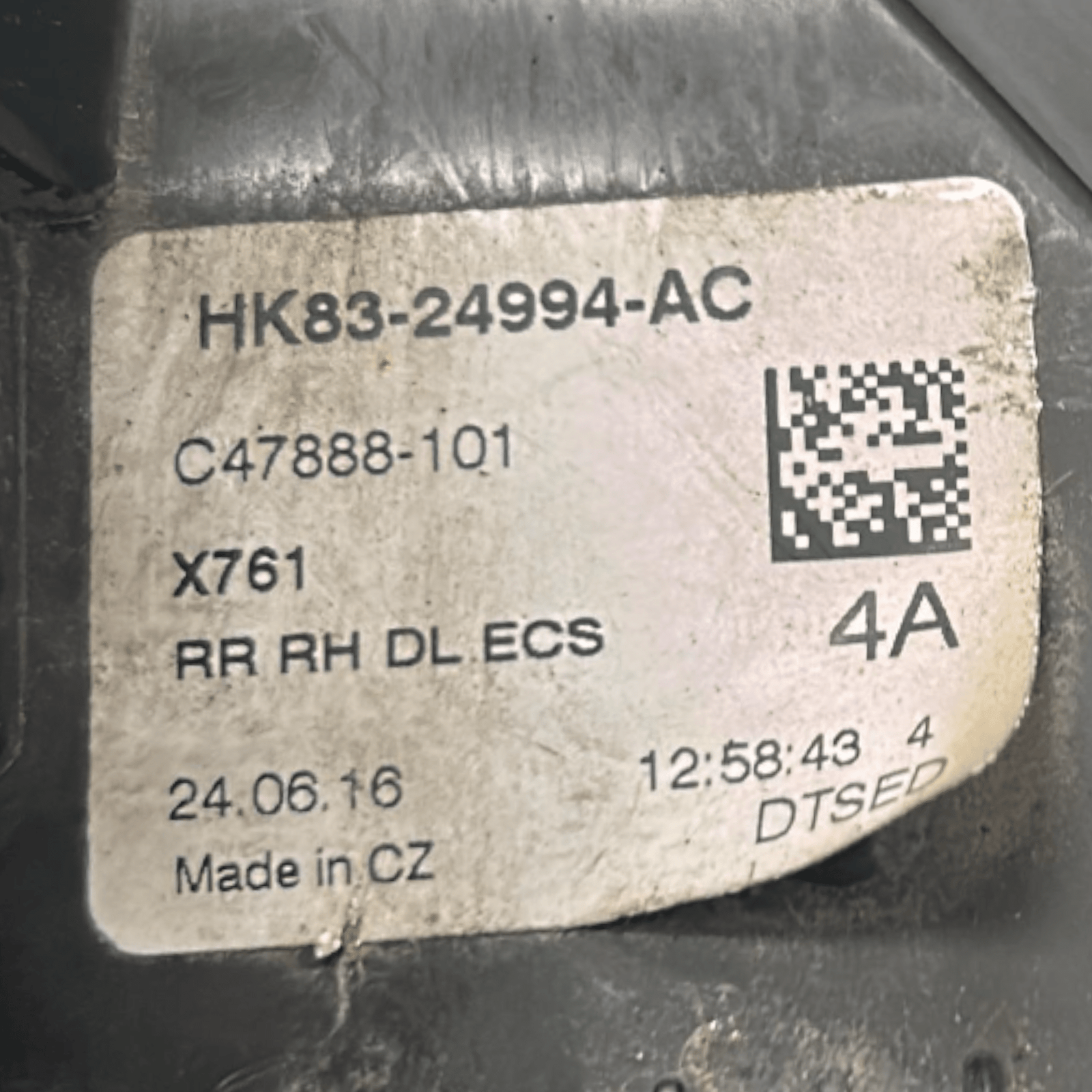 Right Rear Door Lock Jaguar F - Pace code.HK83 - 24994 - AC (2016 > ) + Handle Support - F&P CRASH SRLS - Used Parts