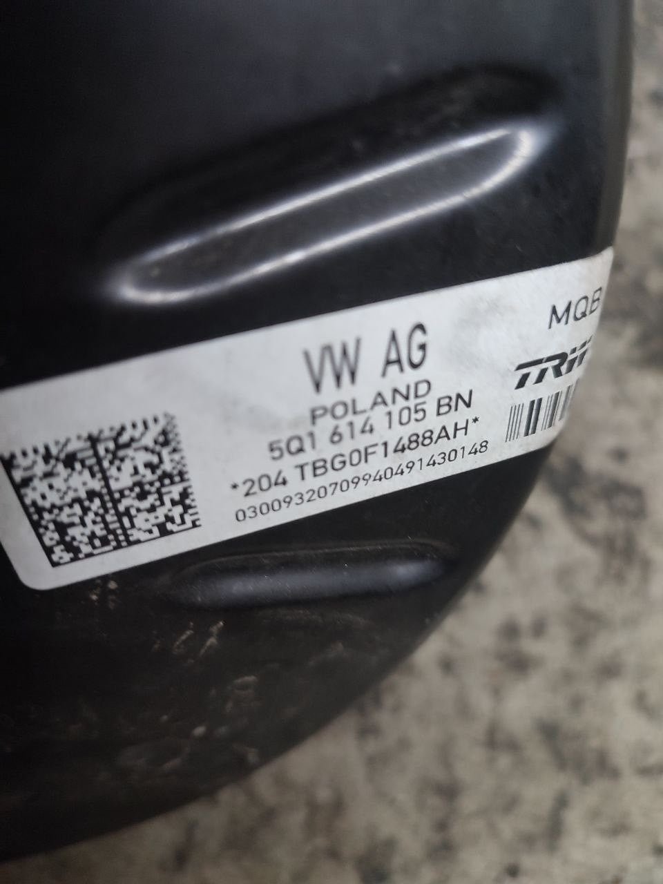 Servofreno Audi A3 1.6 tdi ( 8v - 2016 ) cod 5q1614105bn - F&P CRASH SRLS - Ricambi Usati