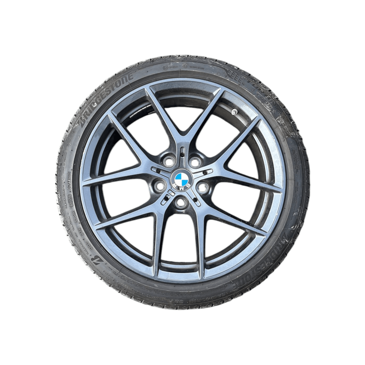 Set 4 cerchi in lega Bmw serie 1 F40 M - sport (2019 - 2024) cod.8092353 - 8092354 225 / 40 R18 - F&amp;P CRASH SRLS - Ricambi Usati