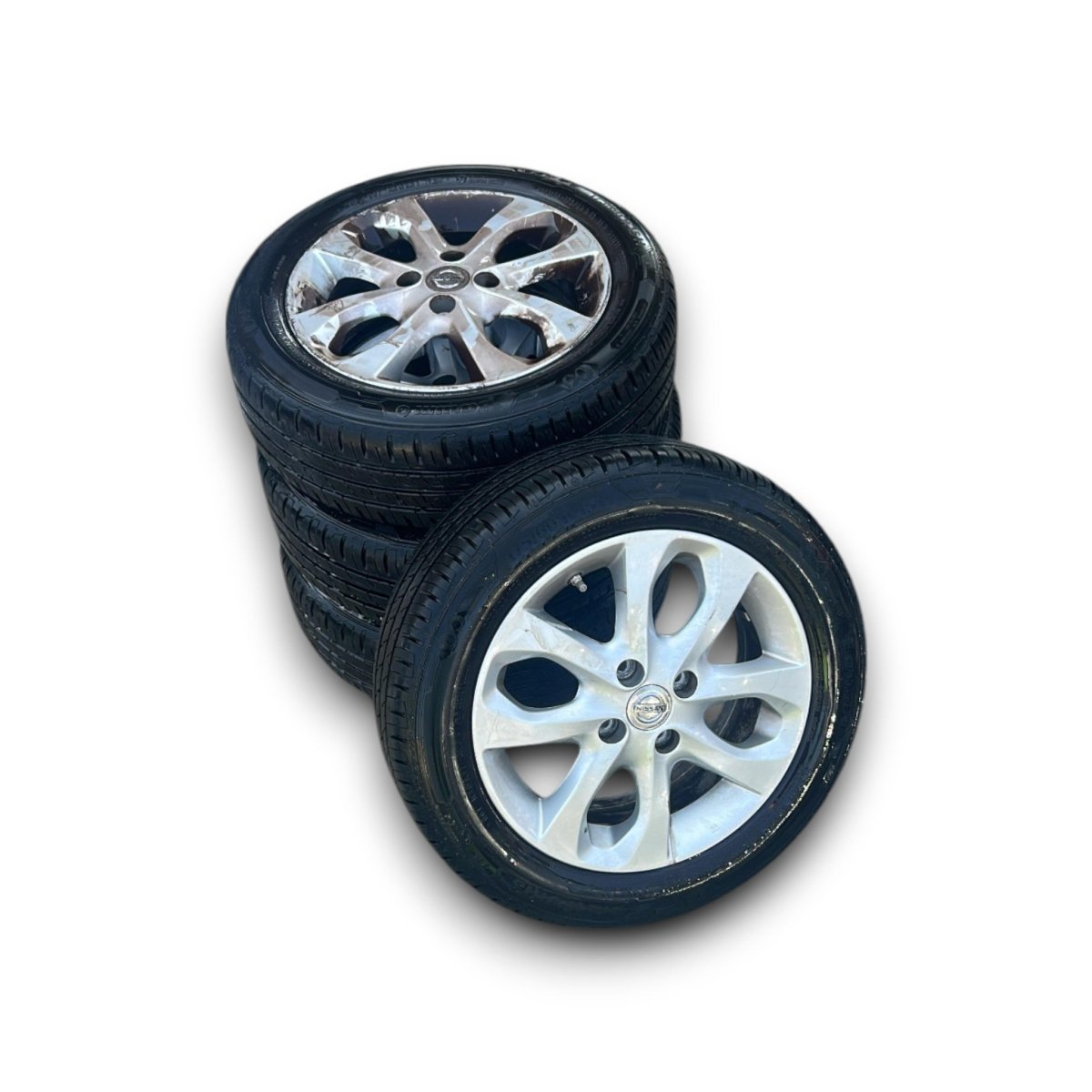 Set 4 cerchi in lega Nissan Micra (K13) (4 fori / 175 / 60 r15) (2010 > 2017) - F&P CRASH SRLS - Ricambi Usati