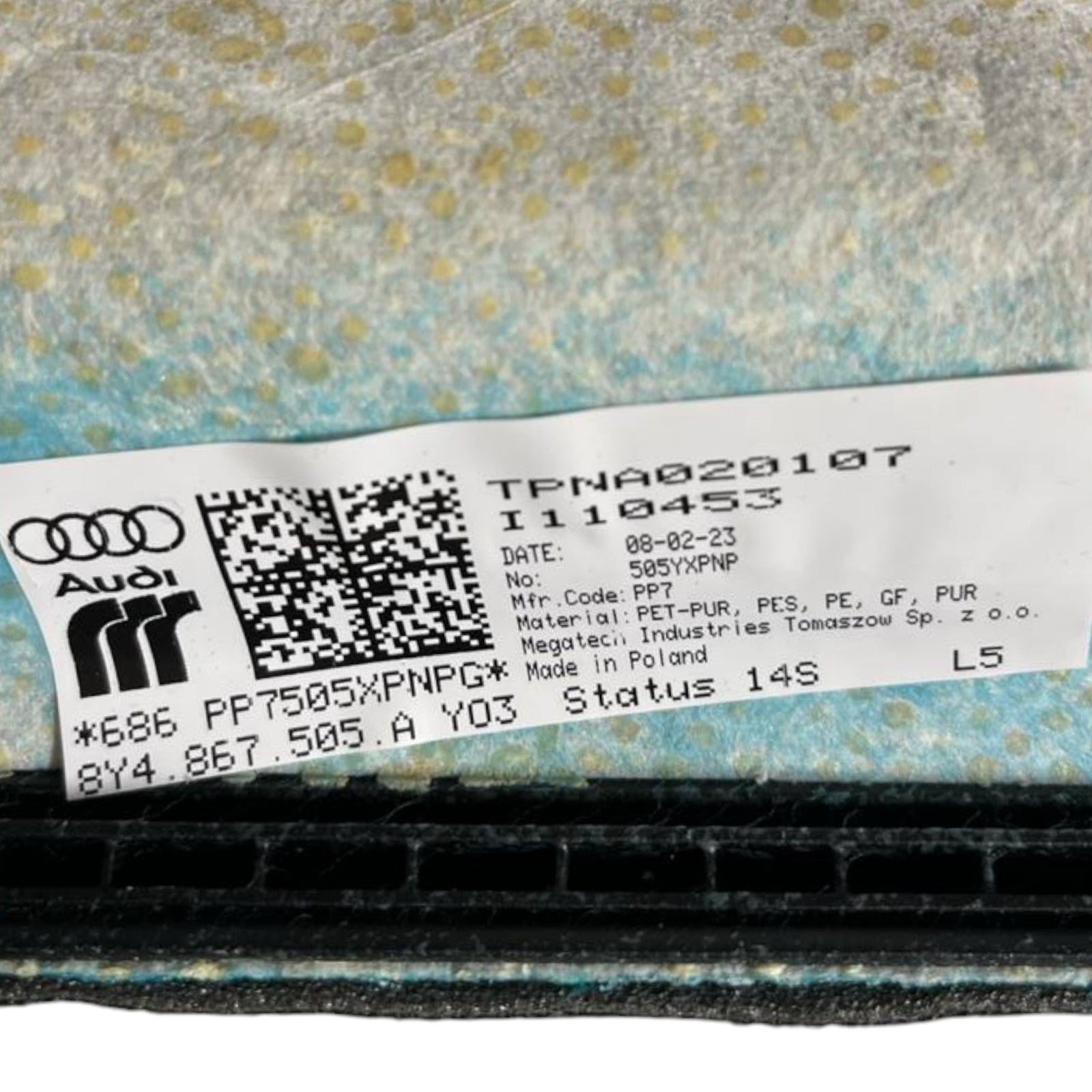 Sotto tetto / sotto cielo nero Audi A3 8Y (2020 - >) cod.8Y4867505 - F&P CRASH SRLS - Ricambi Usati