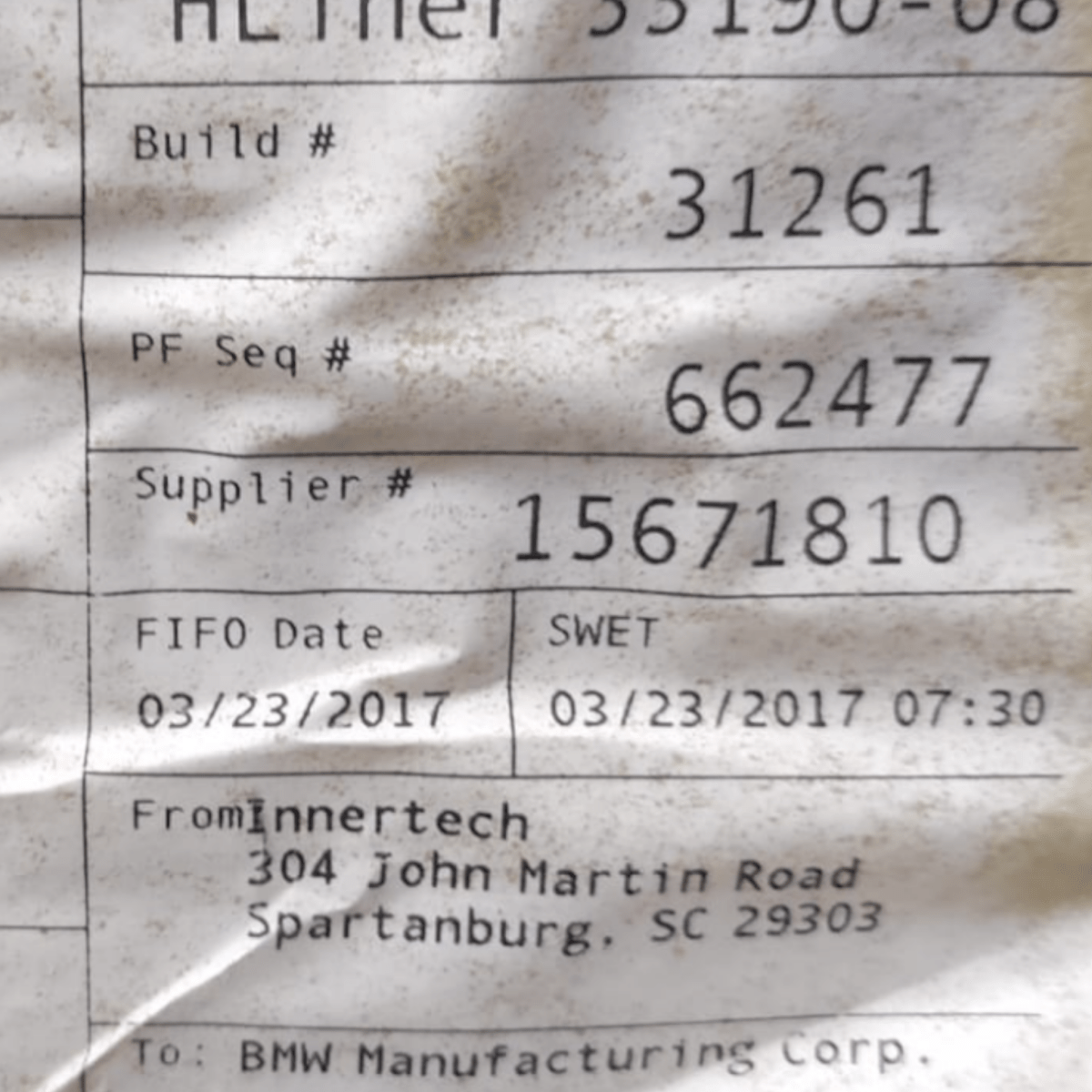 Sottotetto / Cielo Bmw X5 F15 COD: 15671810 (2013 - 2018) - F&P CRASH SRLS - Ricambi Usati