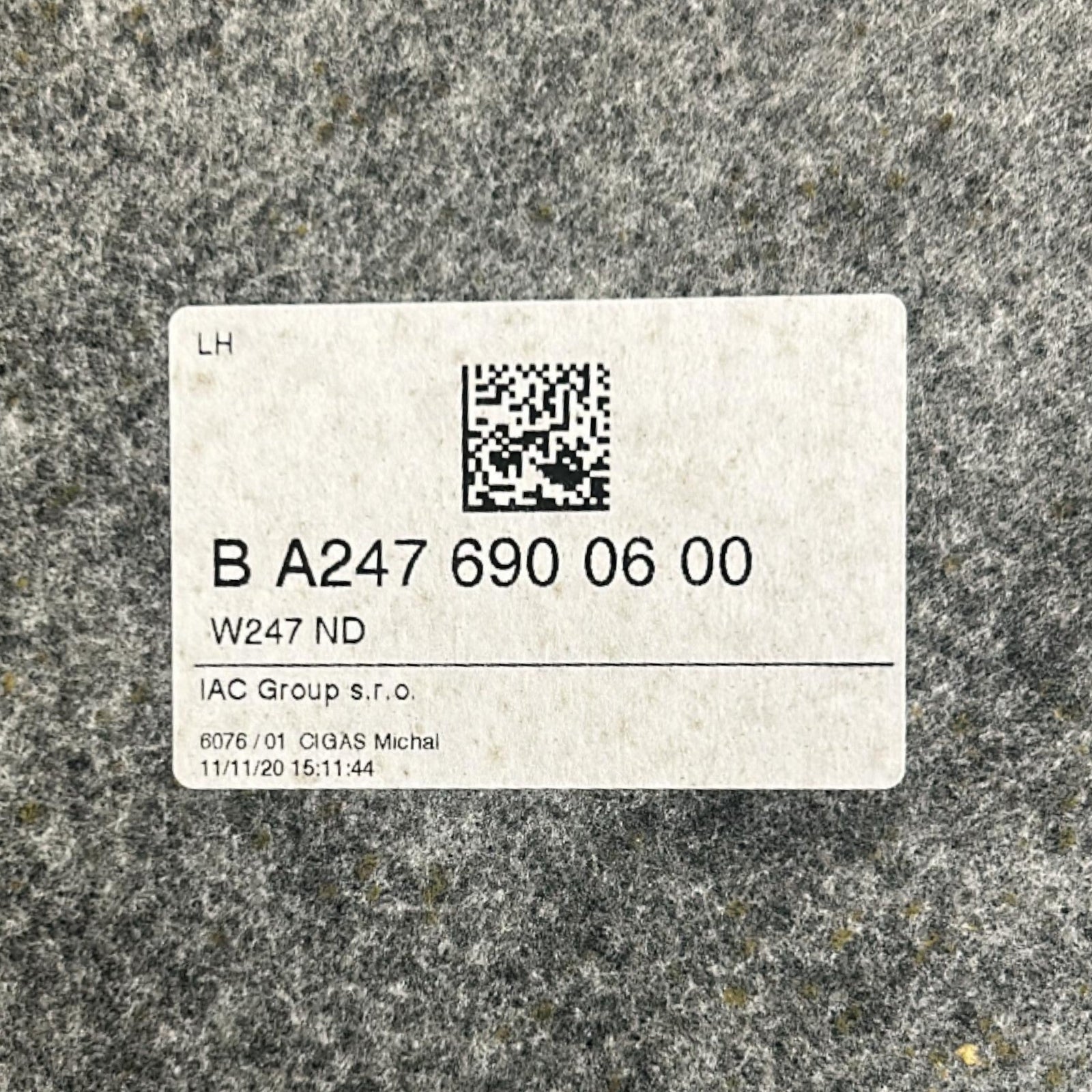 Sottotetto / Cielo Mercedes Benz Classe B (W247) cod.A2476900600 (2019 > ) - F&P CRASH SRLS - Ricambi Usati