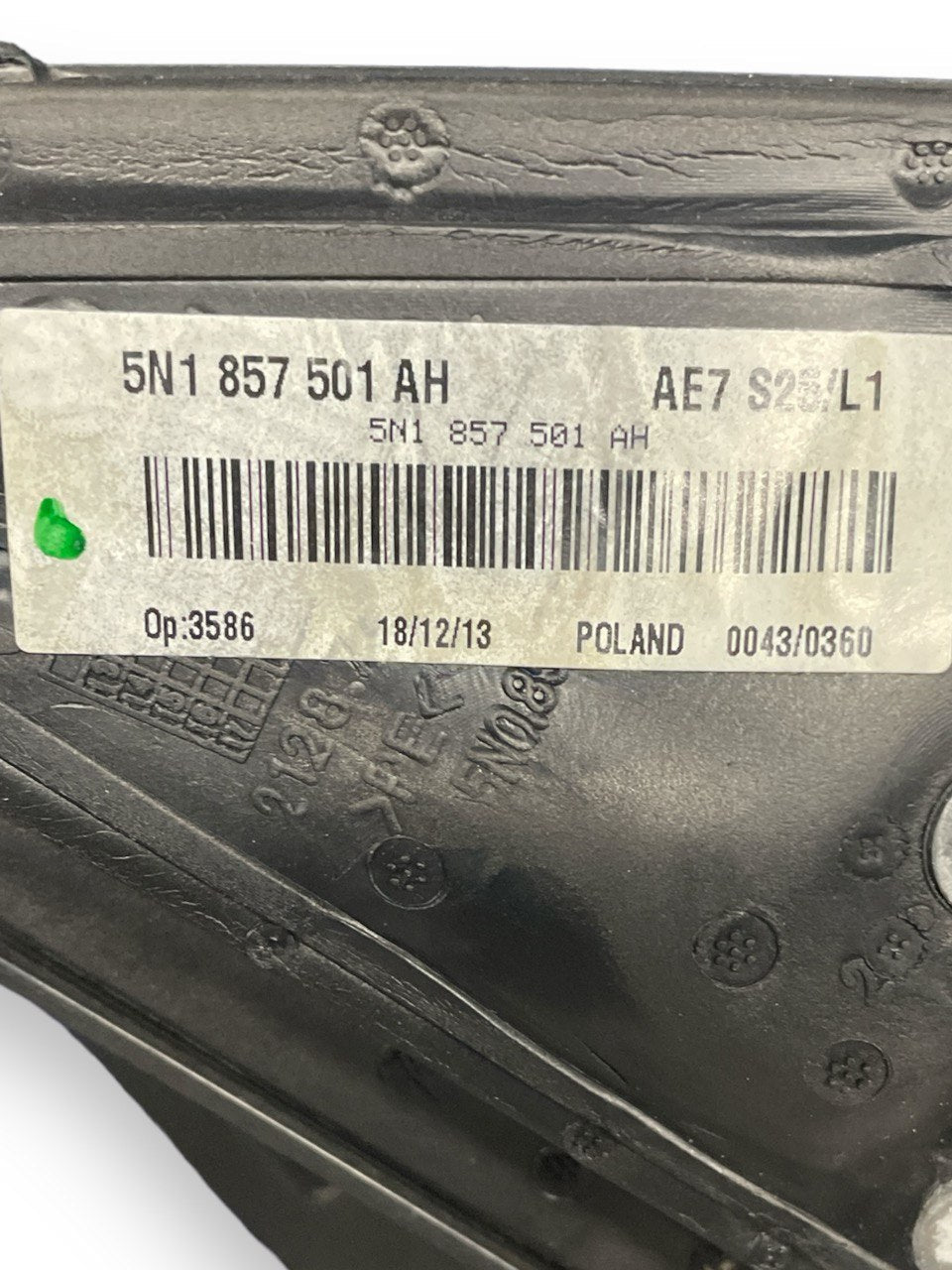 specchietto retrovisore sinistro volkswagen tiguan (2007 - 2016) cod:5n1857501ah - F&P CRASH SRLS - Ricambi Usati