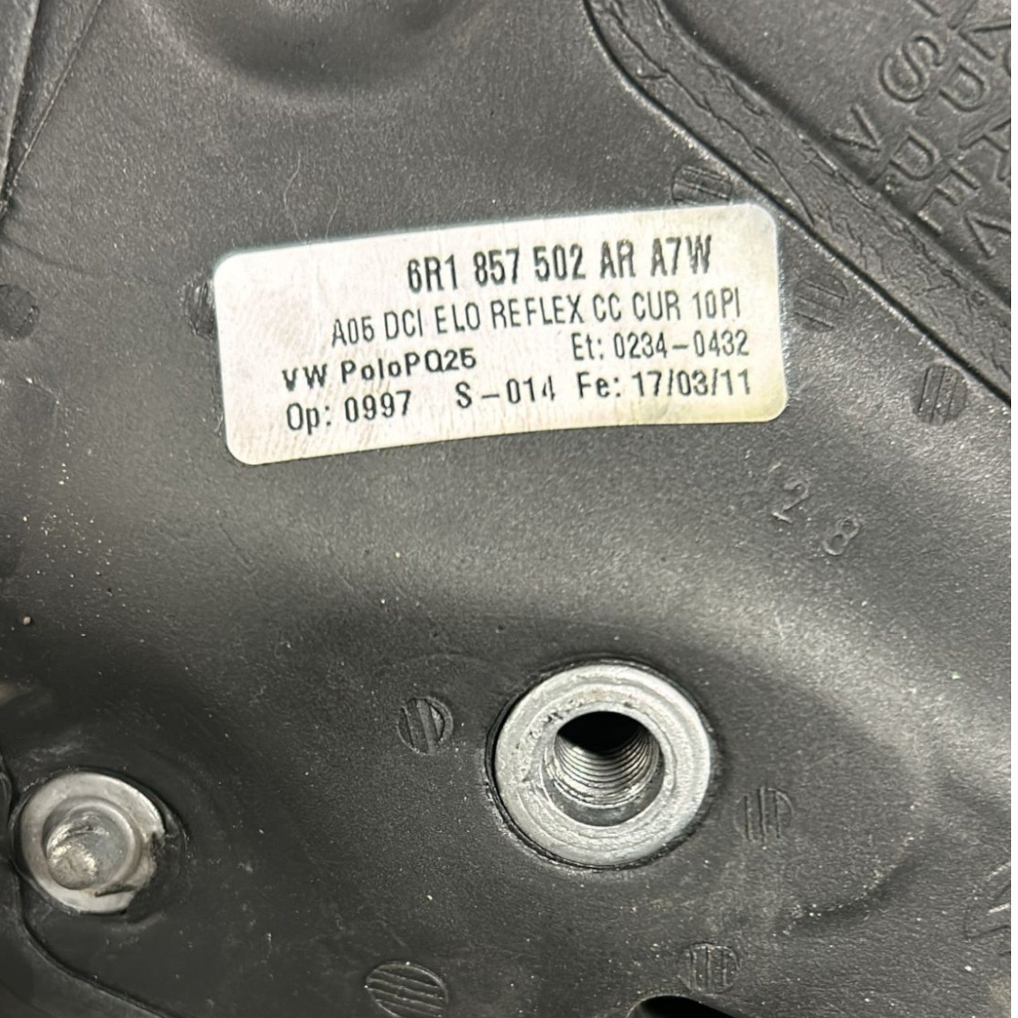 Specchio / Specchietto Retrovisore Destro 6 Pin Volkswagen Polo cod:6R1857502 (2009 > 2017) - F&P CRASH SRLS - Ricambi Usati