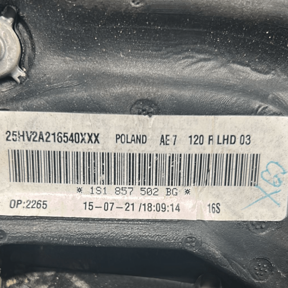 Mirror / right rearview mirror 6 pin volkswagen up code:1S1857502BG (2011 > 2024) - F&P CRASH SRLS - Used Parts
