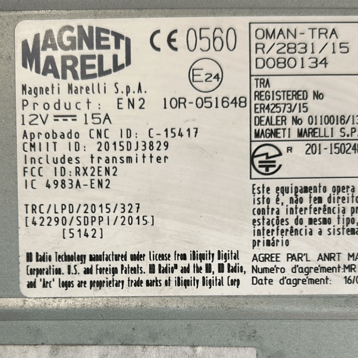 Stereo / Autoradio Afa Romeo Giulia (2016 >) cod:10R - 051648 - F&P CRASH SRLS - Ricambi Usati