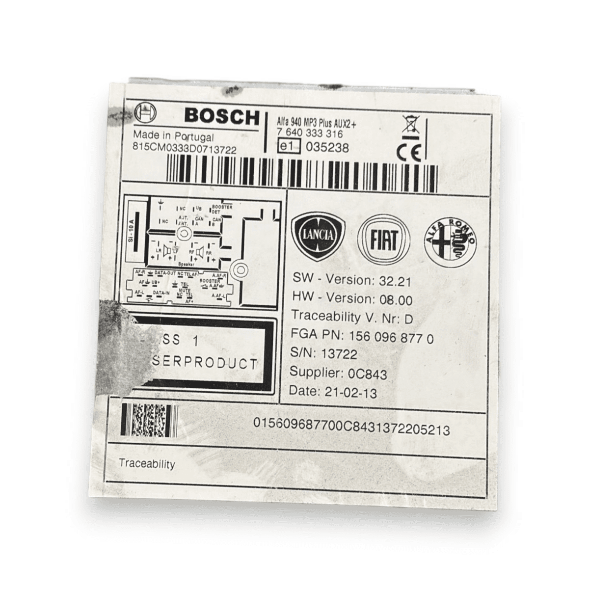 Stereo / autoradio alfa romeo giulietta codd:1560968770 (2010 - 2020) - F&P CRASH SRL - Ricambi Usati