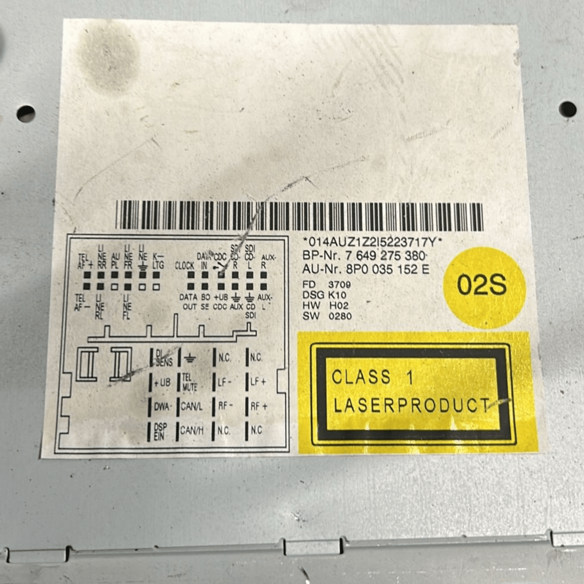 Stereo / autoradio audi a3 8p cod:8p0035152e (2008 > 2012) - F&P CRASH SRL - Ricambi Usati